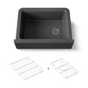 Kohler 25787-CM7 Cairn 29-11/16" Undermount Farmhouse Kitchen Sink Matte Graphite