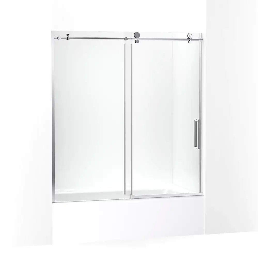 Kohler 701694-L-SHP Composed 62" Sliding Glass Bath Door Bright Polished Silver