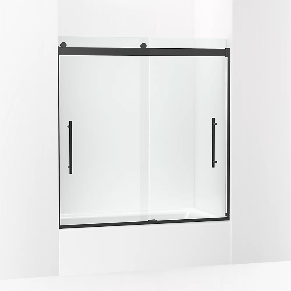 Kohler 702419-L-BL Levity Plus Frameless Sliding Bath Door Matte Black