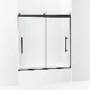 Kohler 702419-L-BL Levity Plus Frameless Sliding Bath Door Matte Black