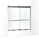 Kohler 702420-L-BL Levity Plus Frameless Sliding Bath Door Matte Black