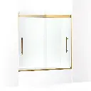 Kohler 702425-L-2MB Levity Plus Frameless Sliding Bath Door Vibrant Brushed Moderne Brass