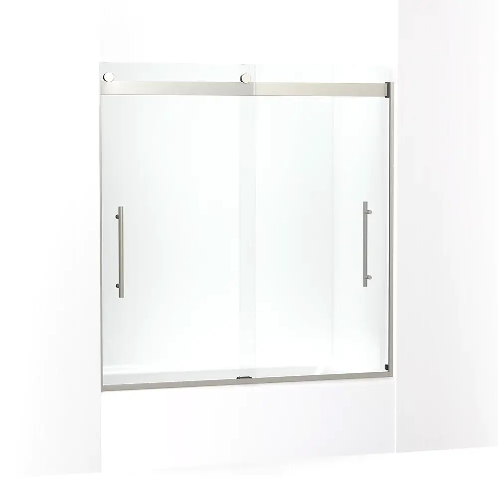 Kohler 702425-L-BNK Levity Plus Frameless Sliding Bath Door Anodized Brushed Nickel