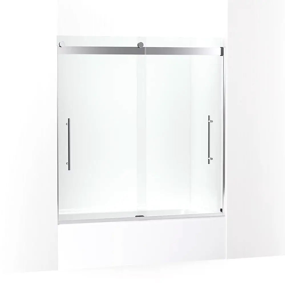 Kohler 702425-L-SHP Levity Plus Frameless Sliding Bath Door Bright Polished Silver