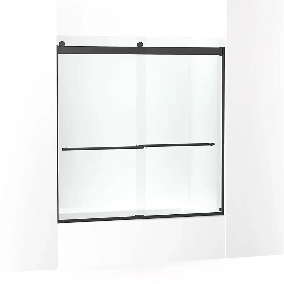 Kohler 702426-L-BL Levity Plus 61" Sliding Bath Door Matte Black
