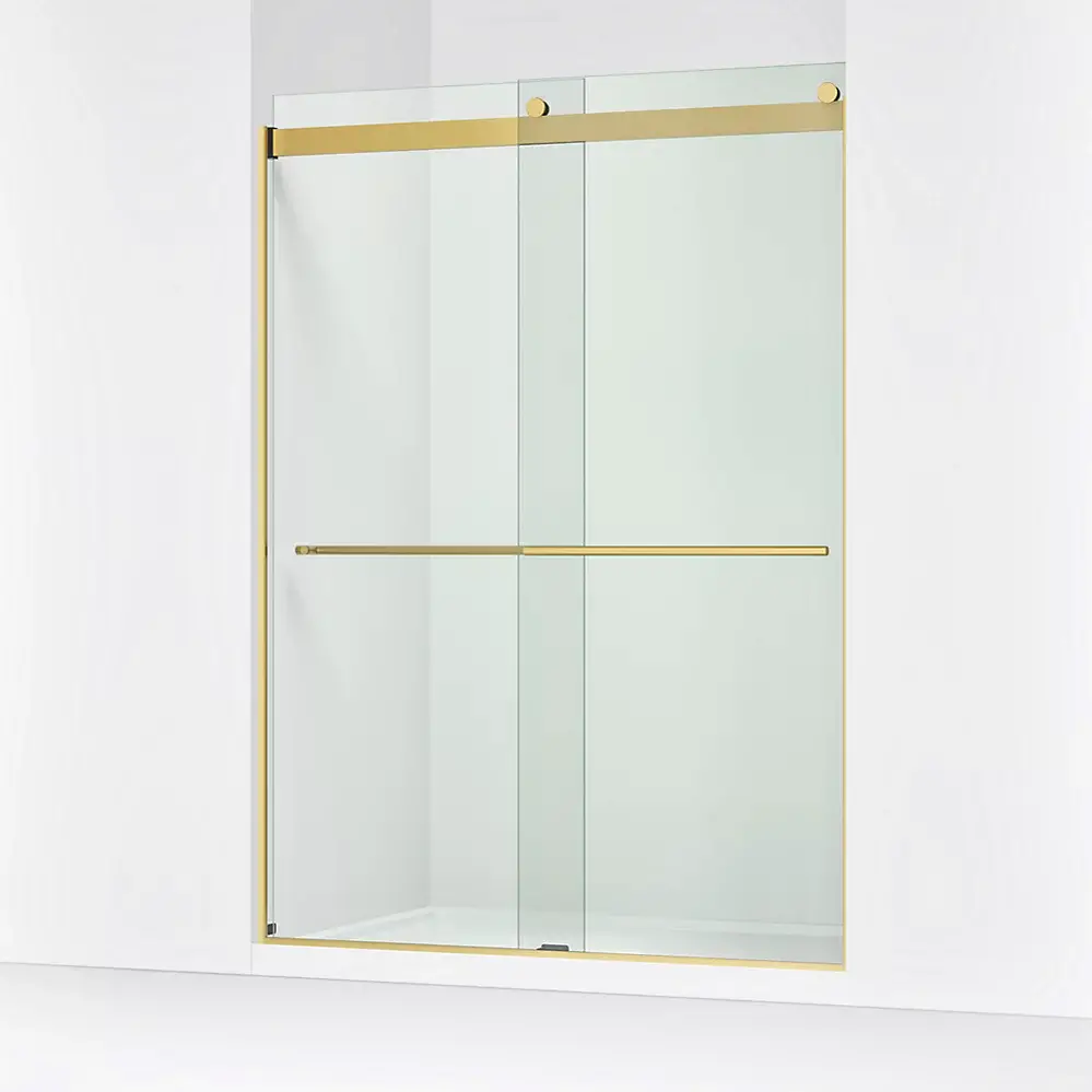 Kohler 702430-L-2MB Levity Plus 81-5/8" H Sliding Shower Door Vibrant Brushed Moderne Brass