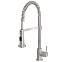 Aquabrass 30045 Wizard Pull Out Dual Stream Mode Kitchen Faucet Brushed Nickel
