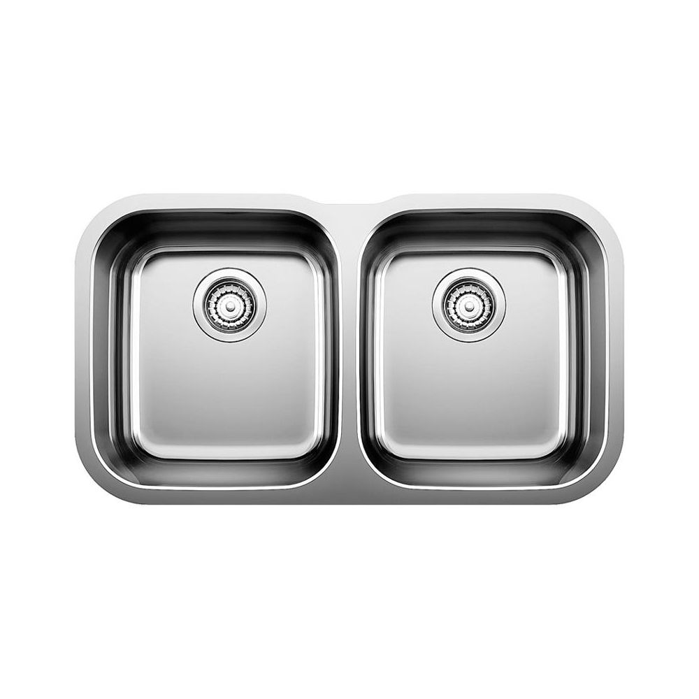Blanco 400008 Essential U 2 Double Undermount Kitchen Sink