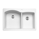 Blanco 400059 Diamond 1.75 Double Drop In Kitchen Sink White