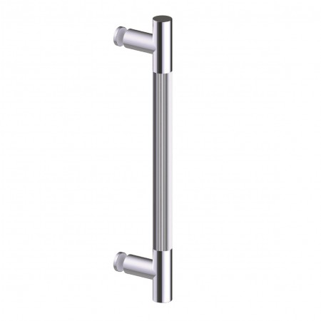Kartners 3107508-33 Straight Knurled Single Shower Door Handle 8" Titanium