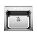 Blanco 401203 Essential Three Holes 8 Centre Drop In Utility Sink