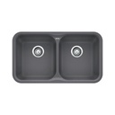 Blanco 401398 Vision U 2 Double Undermount Kitchen Sink Cinder