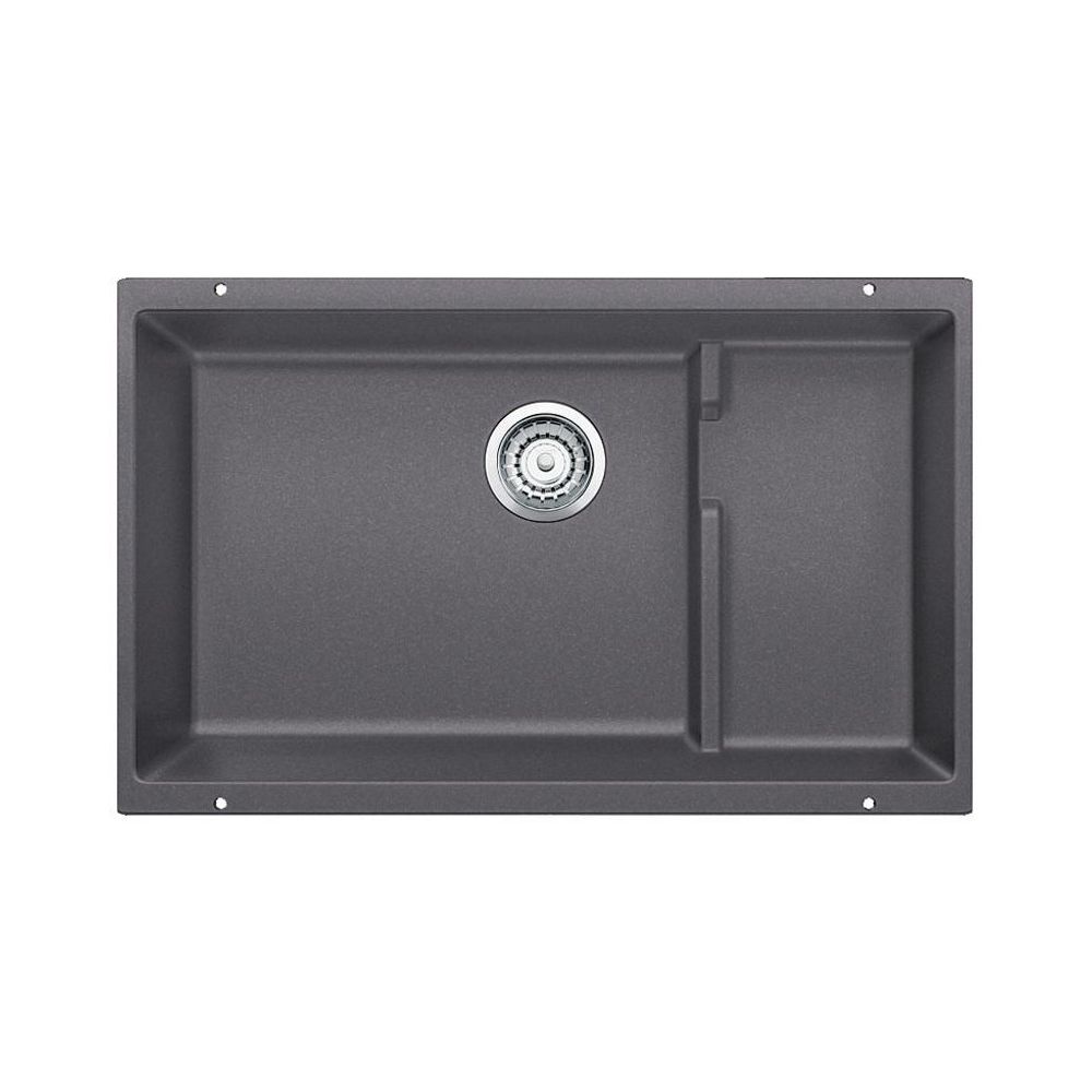 Blanco 401447 Precis Cascade Double Undermount Kitchen Sink Cinder