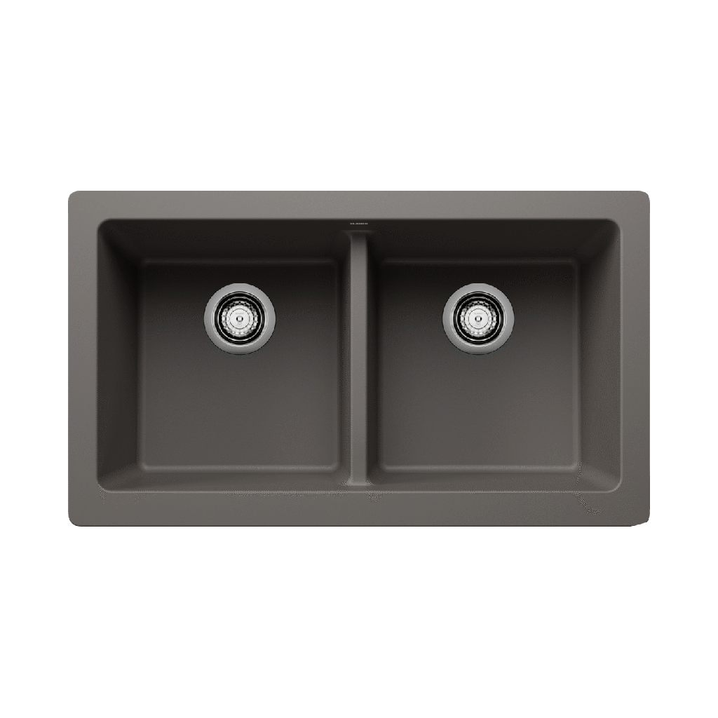 Blanco 402944 Vintera 33 Apron Equal Double Sink Volcano Gray