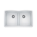 Blanco 401838 Diamond U 2 Low Divide Double Undermount Kitchen Sink