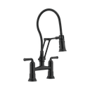 Brizo 62174LF-BL Rook Articulating Bridge Faucet Matte Black