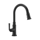Brizo 63074LF-BL Rook Single Handle Pull-Down Kitchen Faucet Matte Black