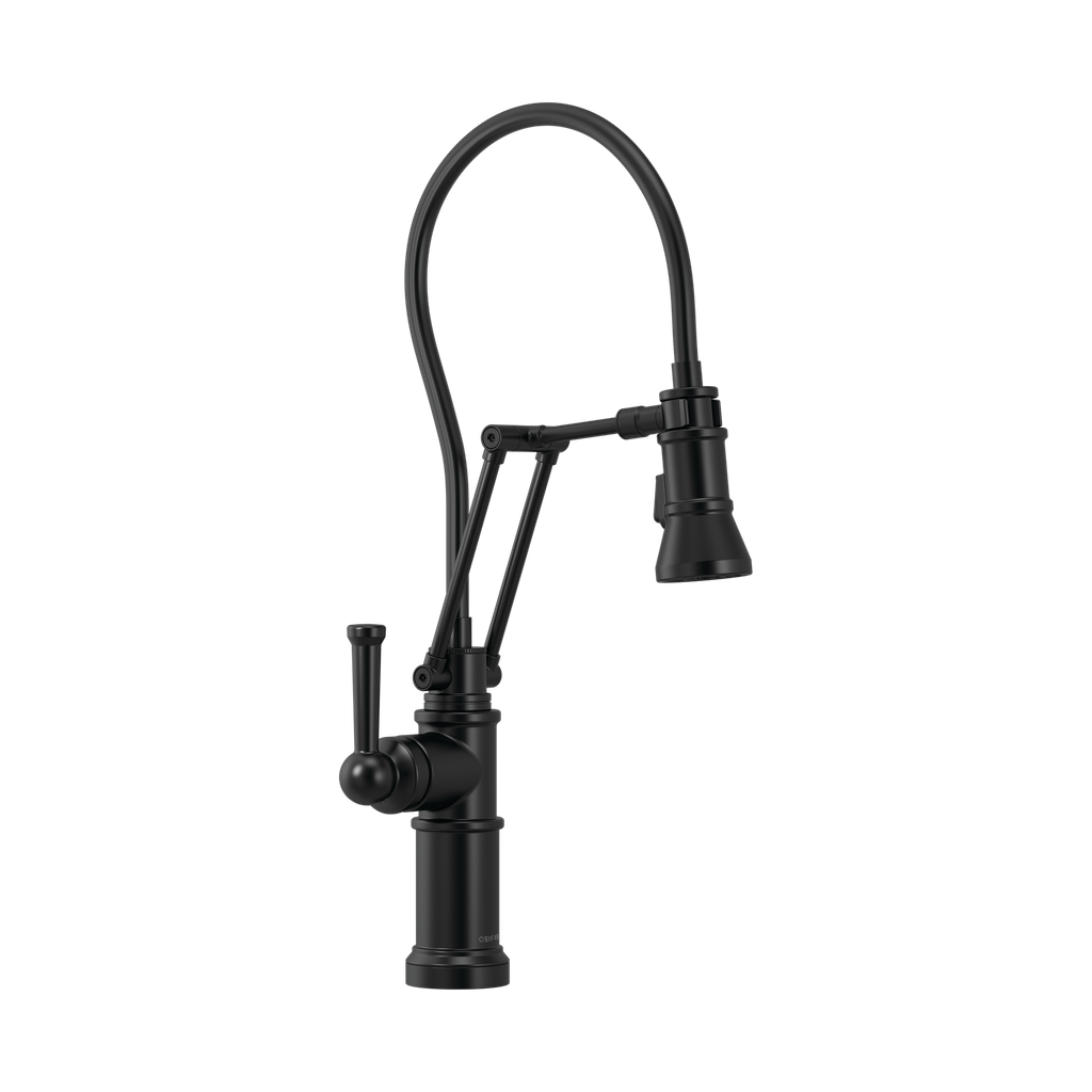 Brizo 63225LF-BL Artesso Single Handle Articulating Arm Kitchen Faucet Matte Black