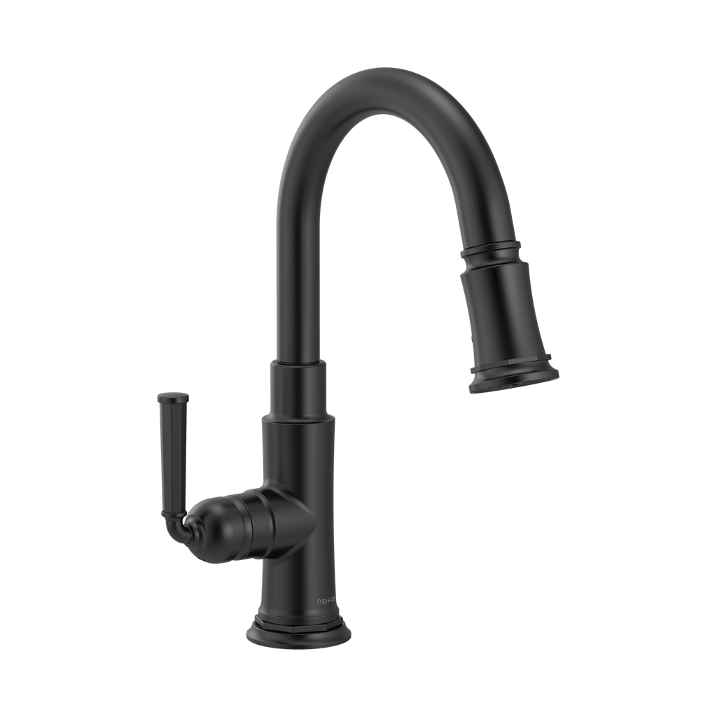 Brizo 63974LF-BL Rook Single Handle Pull-Down Prep Kitchen Faucet Matte Black