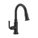 Brizo 63974LF-BL Rook Single Handle Pull-Down Prep Kitchen Faucet Matte Black