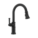 Brizo 64025LF-BL Artesso Single Handle Pull-Down Kitchen Faucet Matte Black