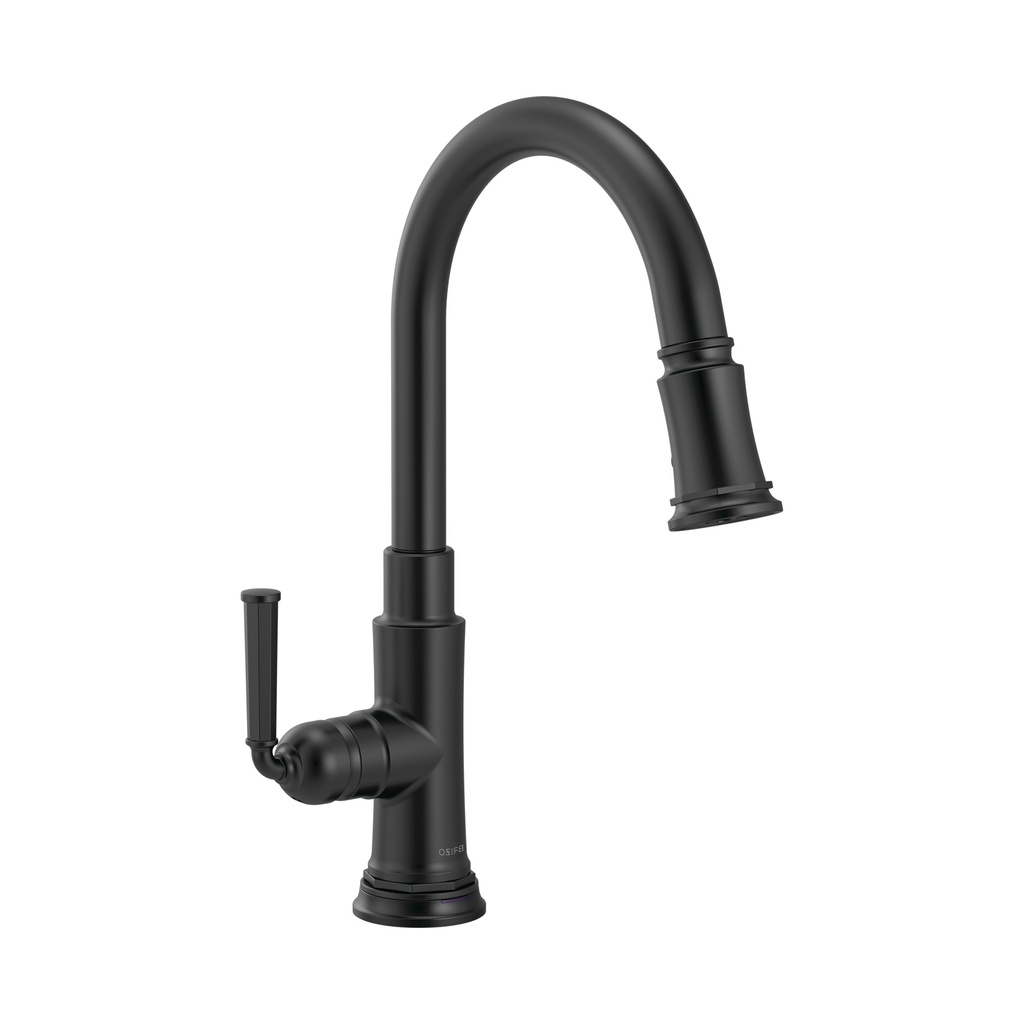 Brizo 64074LF-BL Rook Single Handle Pull-Down Kitchen Faucet Matte Black