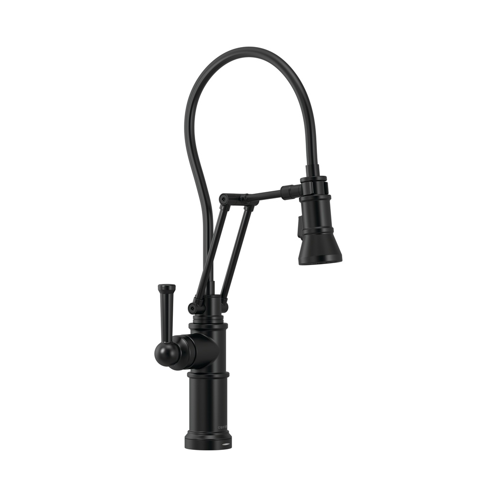 Brizo 64225LF-BL Artesso Single Handle Articulating Kitchen Faucet Matte Black