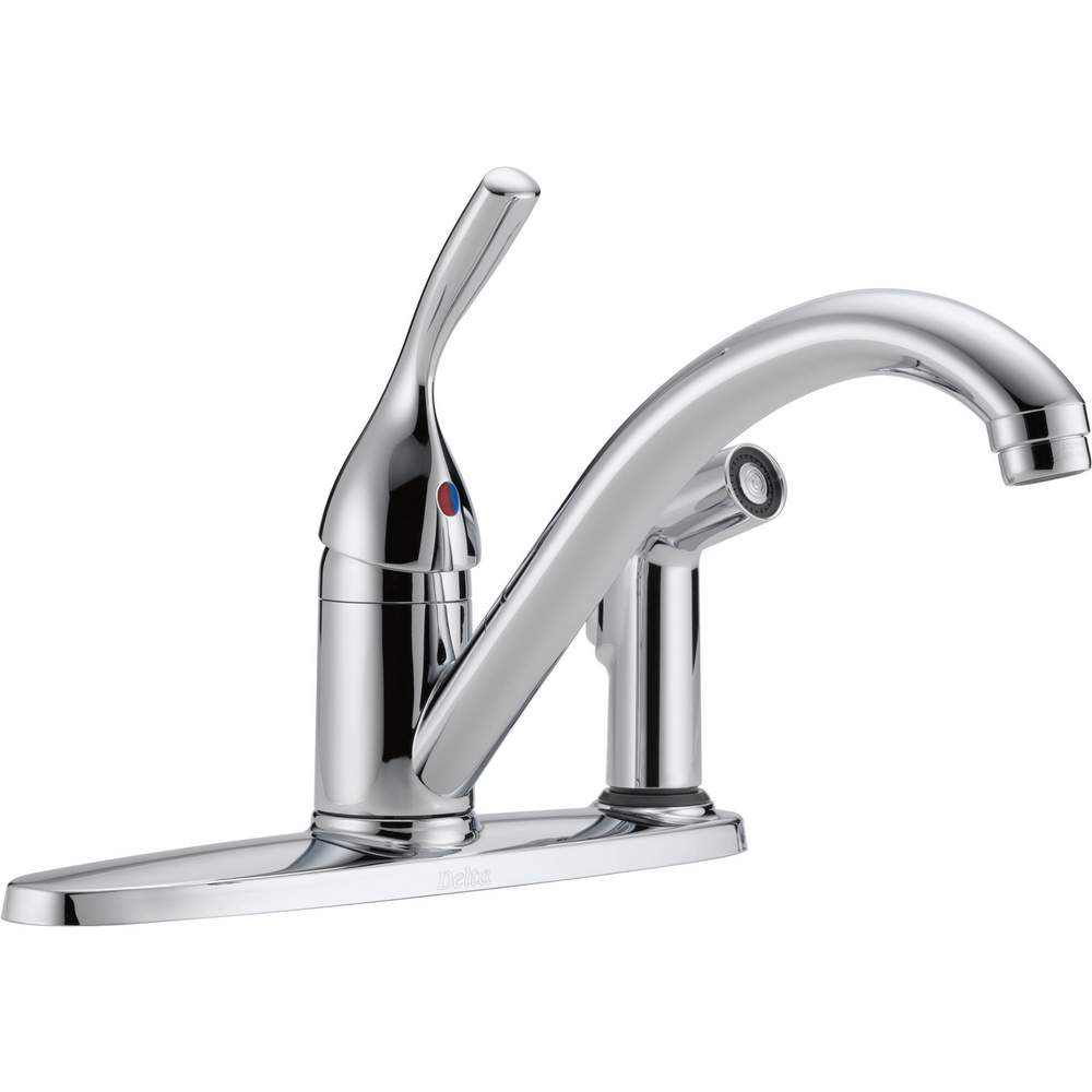 Delta 300-DST Single Handle Kitchen Faucet with Integral Spray