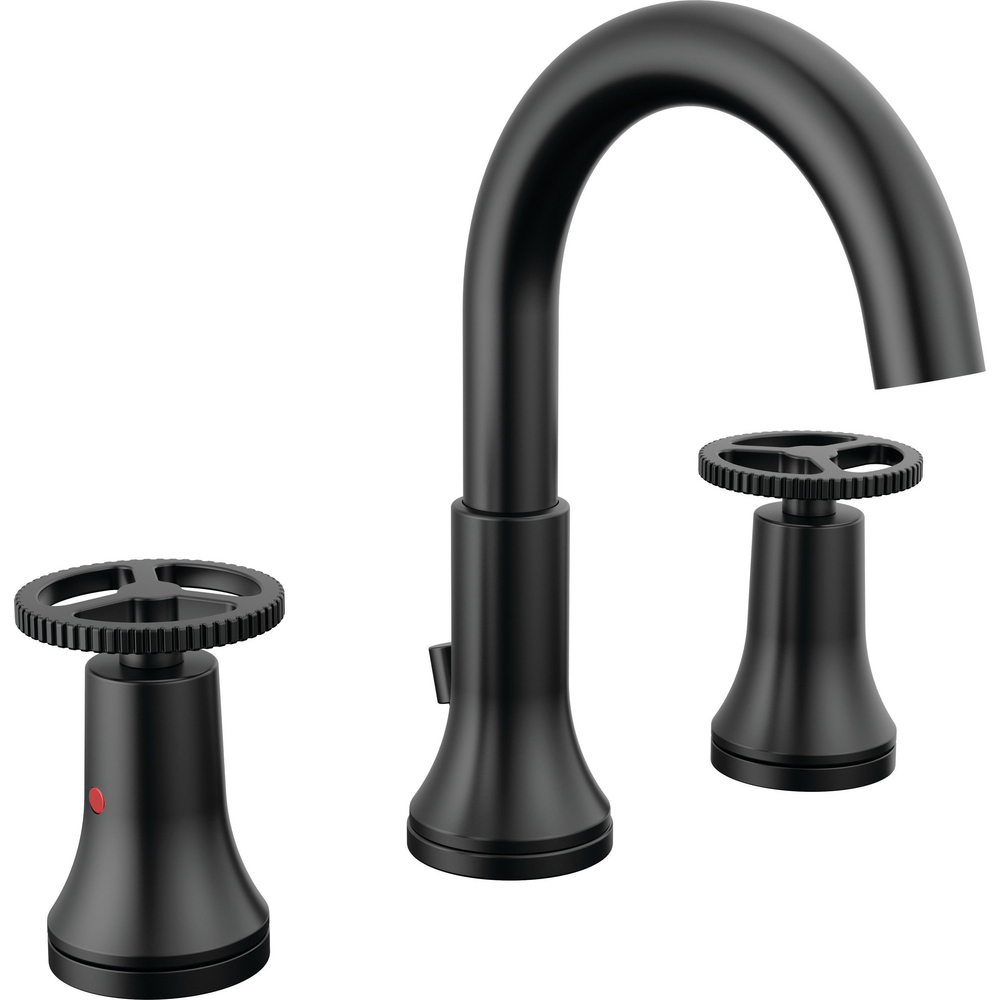 Delta 3558-BLMPU-DST Trinsic Two Handle Widespread Bathroom Faucet Matte Black