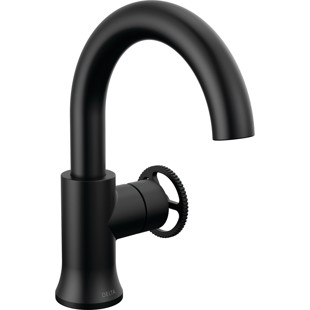 Delta 558HAR-BL-DST Trinsic Single Hole Bathroom Faucet Matte Black