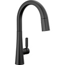 Delta 9191-BL-DST Monrovia Single Handle Pull-Down Kitchen Faucet Matte Black