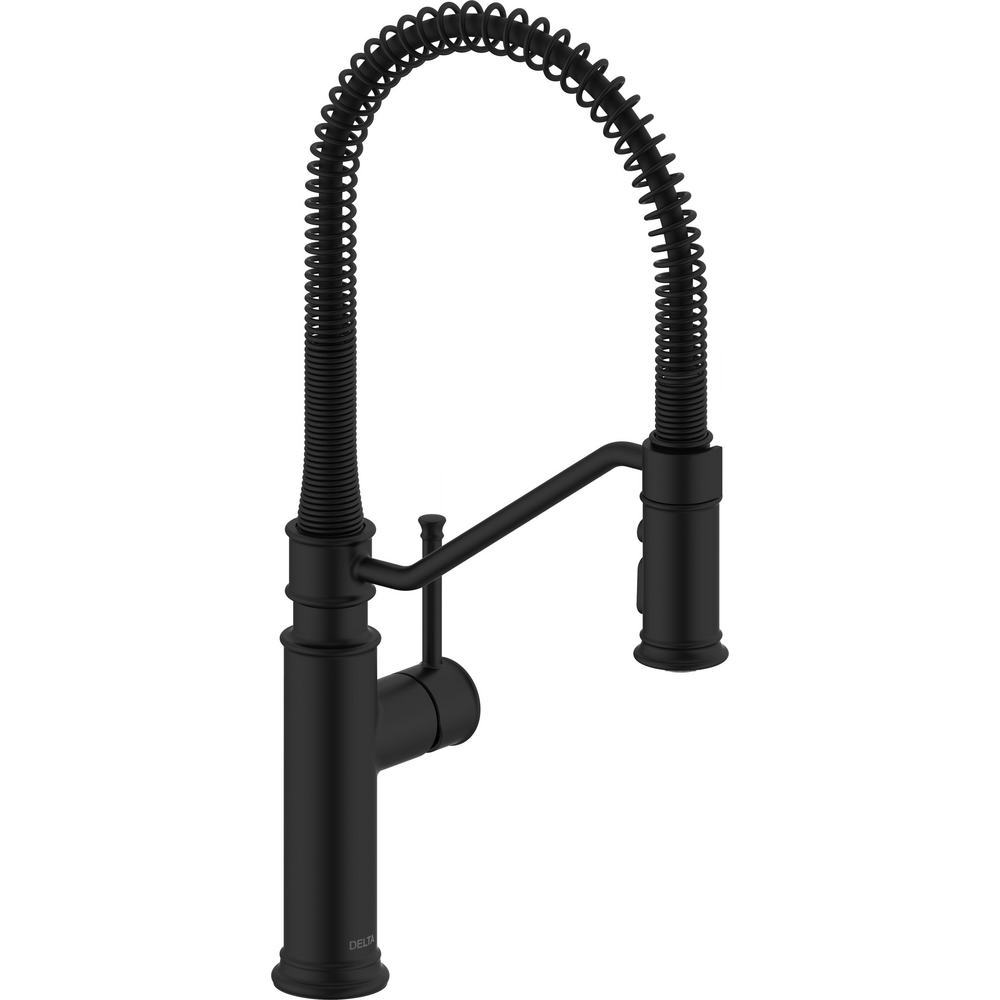 Delta 983LF-BL Prodeco Pulldown Industrial Spring Kitchen Faucet Matte Black