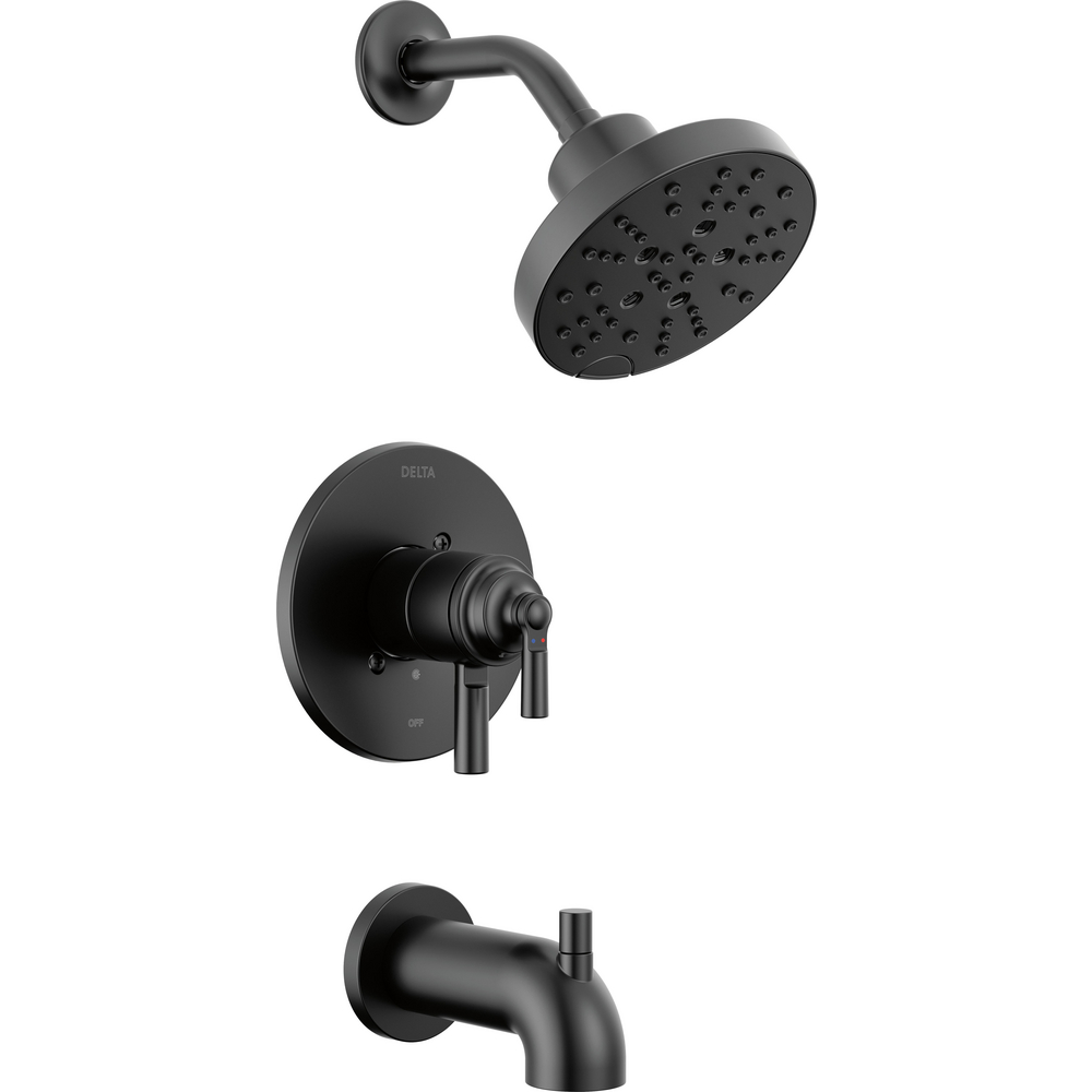 Delta T17435-BL Saylor 17 Series Tub and Shower Trim Matte Black