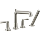Delta T4736-SS Saylor 4-Hole Roman Tub Trim With Hand Shower Stainless
