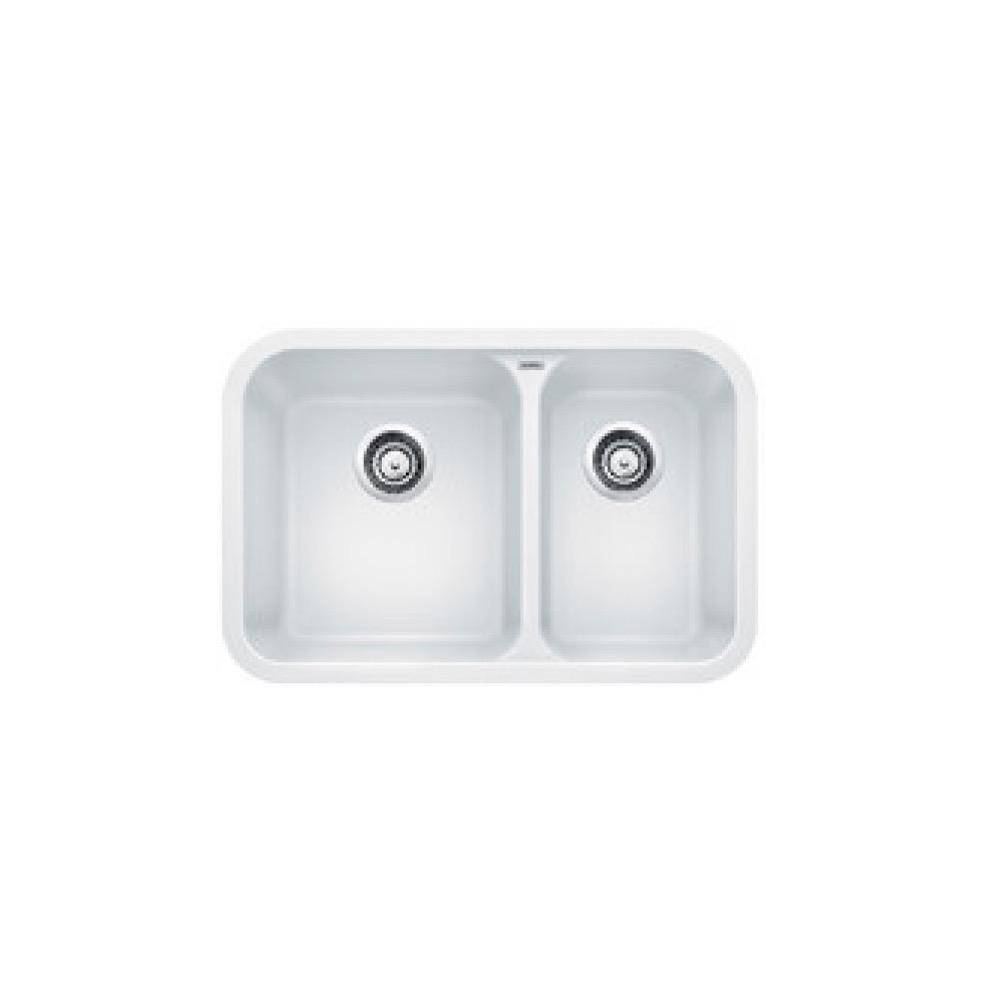 Blanco 402146 Vision U 1 1/2 Undermount Double Kitchen Sink White