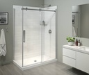 Maax 420033-503-001-000 B3X 6036 Acrylic Corner Right Shower Base with Center Drain in White