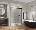 Maax 136955-810-360-000 Duel Alto 56-59 X 78 in. 8mm Bypass Shower Door for Alcove Installation with GlassShield glass in Matte Black & Chrome
