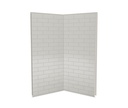 Maax 103378-301-019-000 Utile 3636 Composite Direct-to-Stud Two-Piece Corner Shower Wall Kit in Metro Thunder Grey