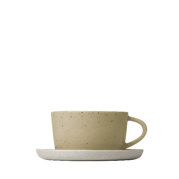 Blomus 64339 SABLO Set of 2 Coffee Cups Saucers Savannah 5oz