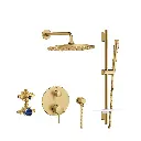 Grohe 29430GN0 Timeless Pressure Balance Rain Shower Set Brushed Cool Sunrise