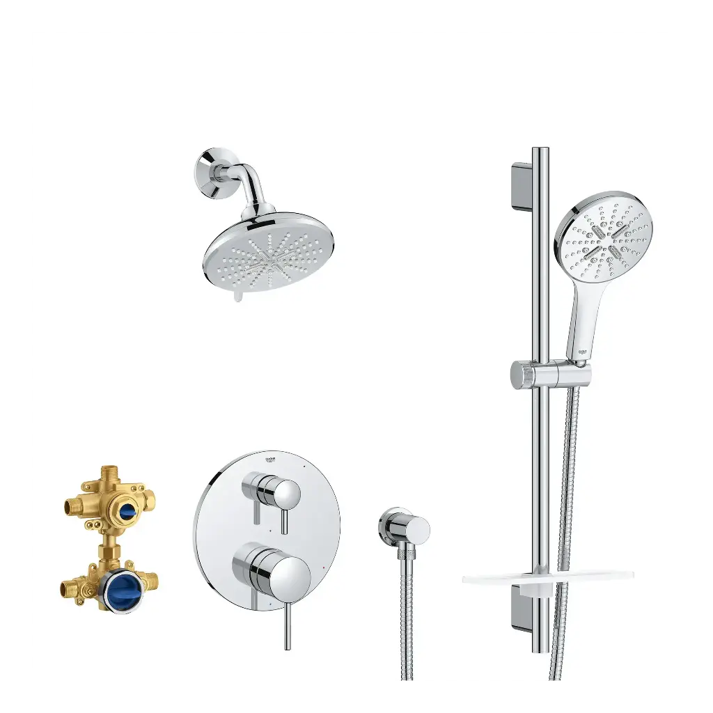 Grohe 29431000 Timeless Pressure Balance Shower Set StarLight Chrome