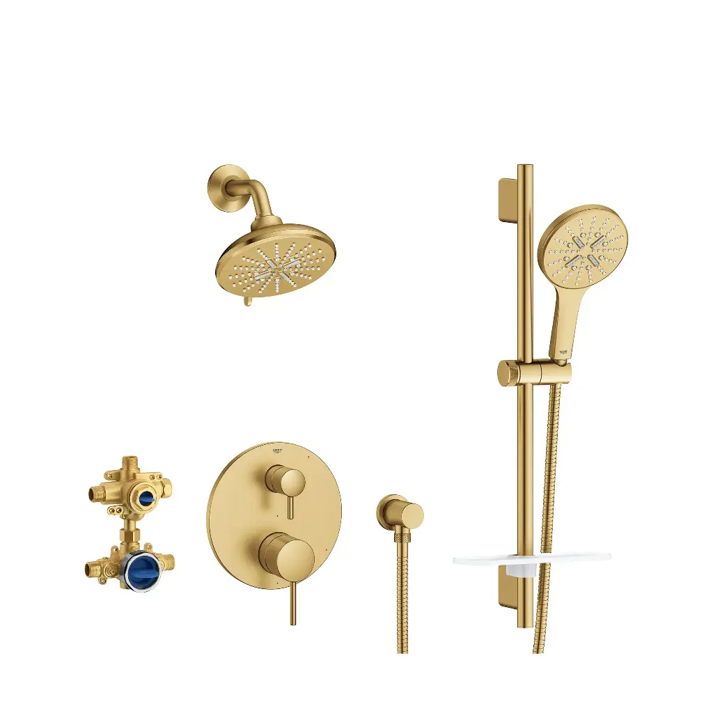 Grohe 29431GN0 Timeless Pressure Balance Shower Set Brushed Cool Sunrise