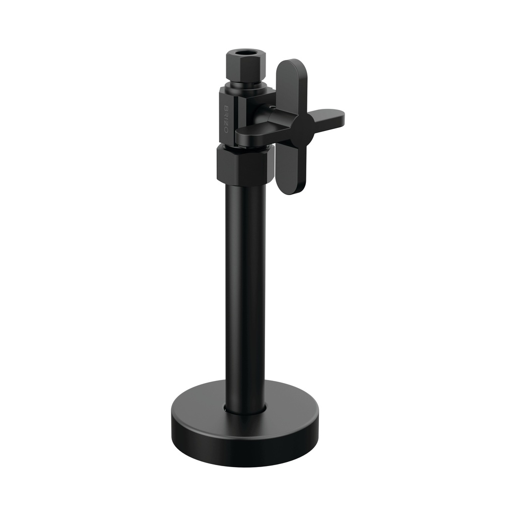 Brizo BT021204-BL Straight Supply Stop Valve with Cross Handle Matte Black