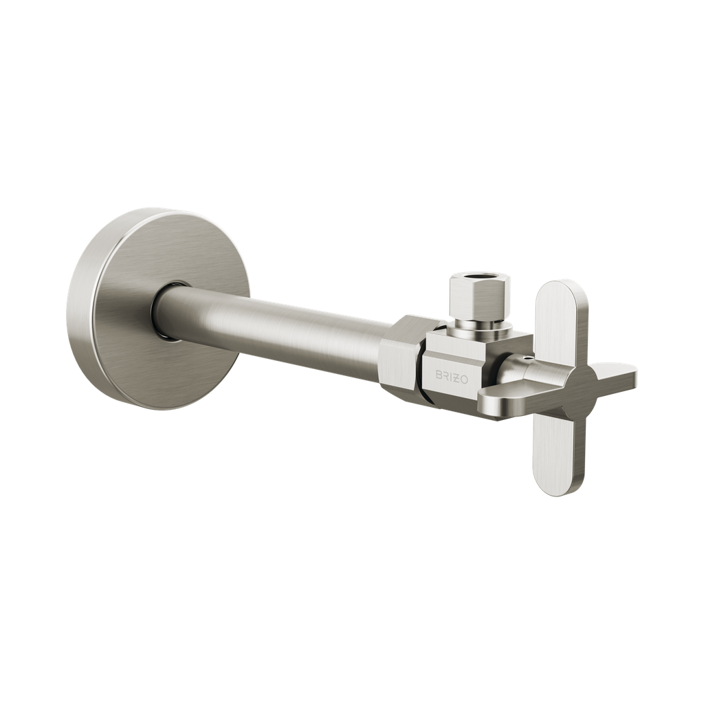 Brizo BT022204-BN Angled Supply Stop Valve with Cross Handle Brilliance Brushed Nickel