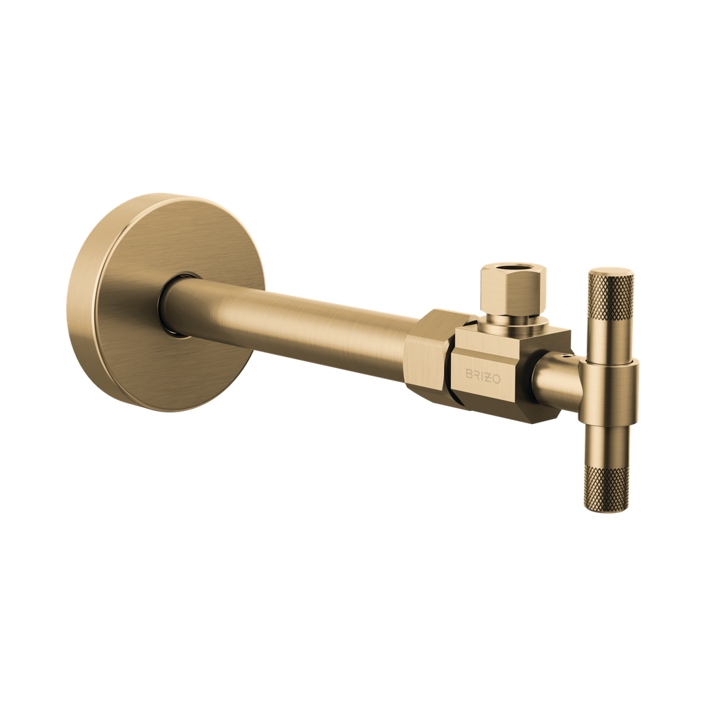 Brizo BT022205-GL Angled Supply Stop Valve with Lever Handle Brilliance Luxe Gold