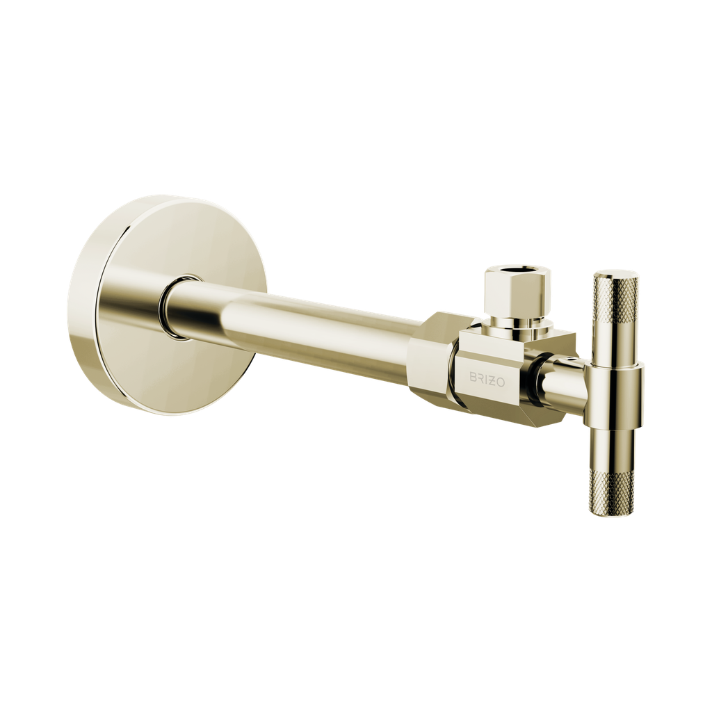 Brizo BT022205-PN Angled Supply Stop Valve with Lever Handle Brilliance Polished Nickel