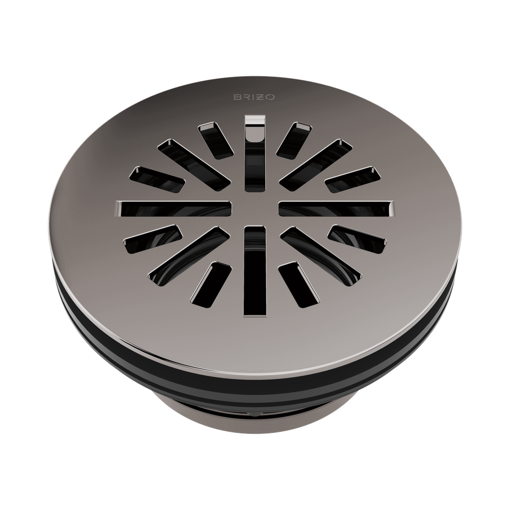 Brizo BT051414-BNX Essential 4" Prefab Round Shower Drain Brilliance Black Onyx