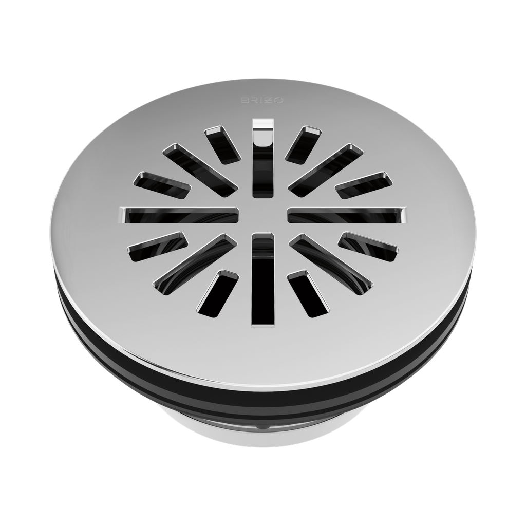 Brizo BT051414-PC Essential 4" Prefab Round Shower Drain Polished Chrome