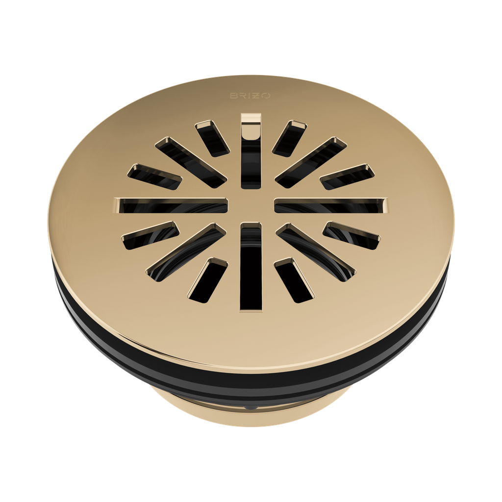 Brizo BT051414-PG Essential 4" Prefab Round Shower Drain Brilliance Polished Gold