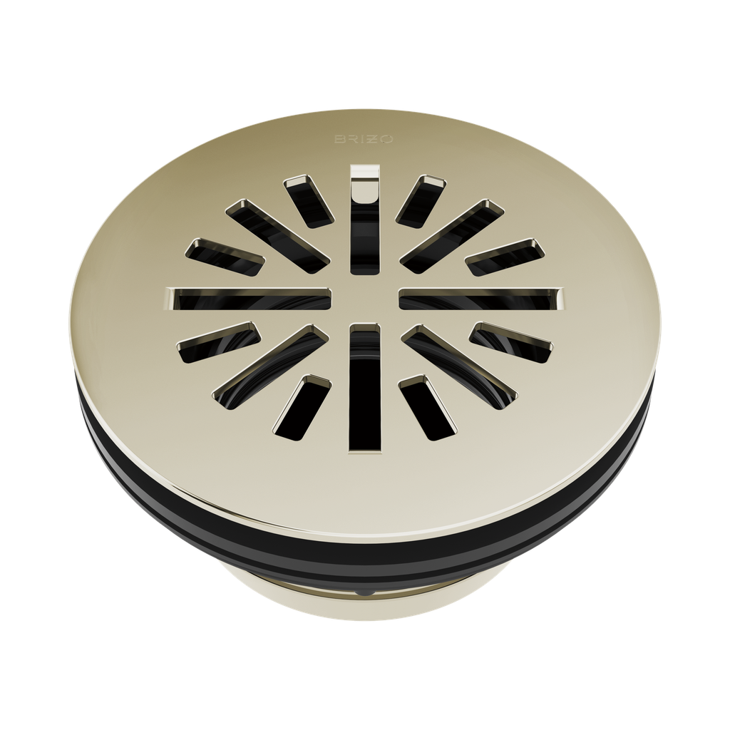 Brizo BT051414-PN Essential 4" Prefab Round Shower Drain Brilliance Polished Nickel